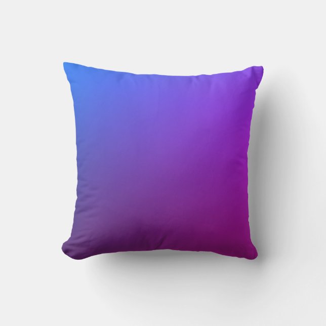 Coussin Gradient bleu et violet personnalisable (Recto)