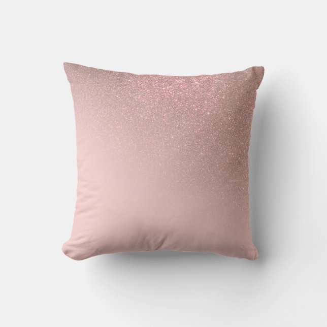 Coussin Gradient diagonal Rose Gold Blush Pink ombre (Recto)