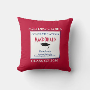 Coussin Graduation personnalisée réversible