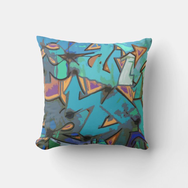 Coussin Graffiti Abstract Design Jeu d'oreiller (Recto)