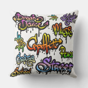 Coussin Graffiti artistique