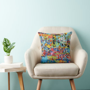 Coussin Graffiti coloré