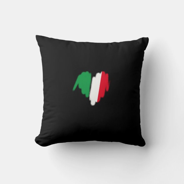 Coussin Graffiti italien pulvérisé Graphique de coeur (Recto)