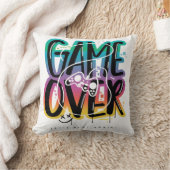Coussin Graffiti manette de jeu game over joueur (Couverture)