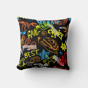 Coussin Graffiti pour garçons : Coolness dessinée à la mai