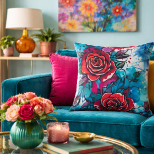 Coussin Graffiti rose