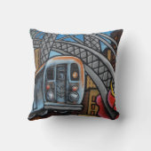 Coussin Graffiti urbain dans le métro (Verso)