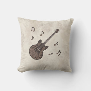 Coussin Grains de café-Café-Guitare-Art du café-Musique-