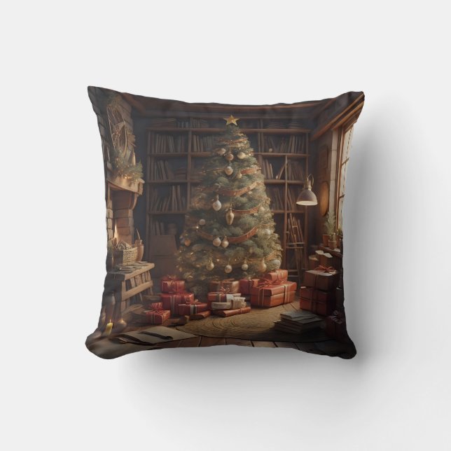 Coussin Grand arbre de Noël (Recto)