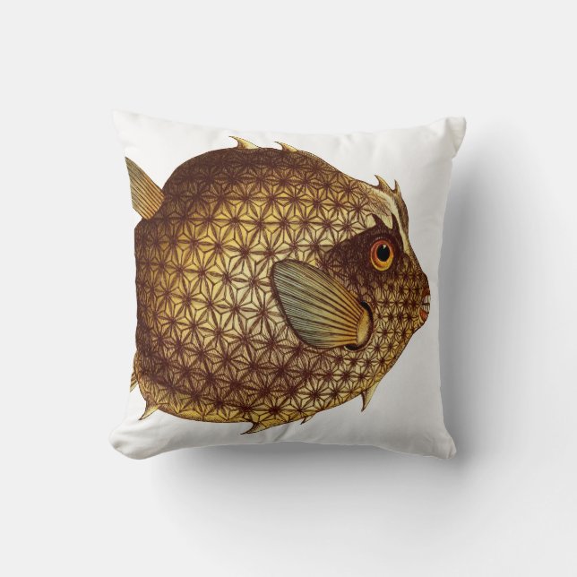 Coussin Grand beau carreau de poissons de décolleur (Recto)
