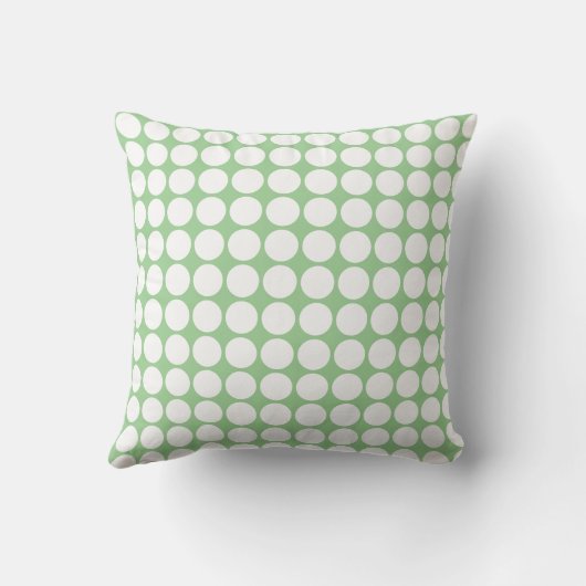 Coussin Grand Blanc Polka Point Sage Vert Classy Cadeau Fa (Verso)
