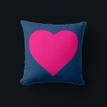 Coussin Grand Coeur rose<br><div class="desc">Grand coeur rose. Lumineux,  gai et amusant. Cool fou.</div>