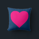 Coussin Grand Coeur rose<br><div class="desc">Grand coeur rose. Lumineux, gai et amusant. Cool fou.</div>