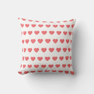 Coussin Grand coeur rouge avec peu de coeur
