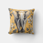 Coussin Grand Eléphant mignon marchant au-dessus des margu (Recto)