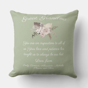 Coussin Grand Grand Grand Message De Mamie Enfants Boho Bo