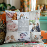 Coussin GRAND GRANDMA 'le plus aimé' Photo Collage<br><div class="desc">Coussin de collage photo moderne et tendance pour Great Grand-mère. Créez votre propre cadeau personnel avec un collage photo de 8 (huit) composé d'un modèle de mise en page d'image carré, le texte "l'arrière-grand-mère la plus aimée" et le/les nom(s). Tous les textes et les couleurs peuvent être changés à votre...</div>