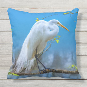 Coussin Grand héron dans un arbre