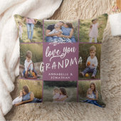 Coussin Grand-mère cadeau 8 photo petit-enfant simple typo (Blanket)