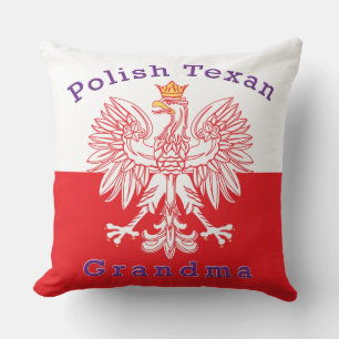 Coussin Grand-mère de l'aigle texan polonais