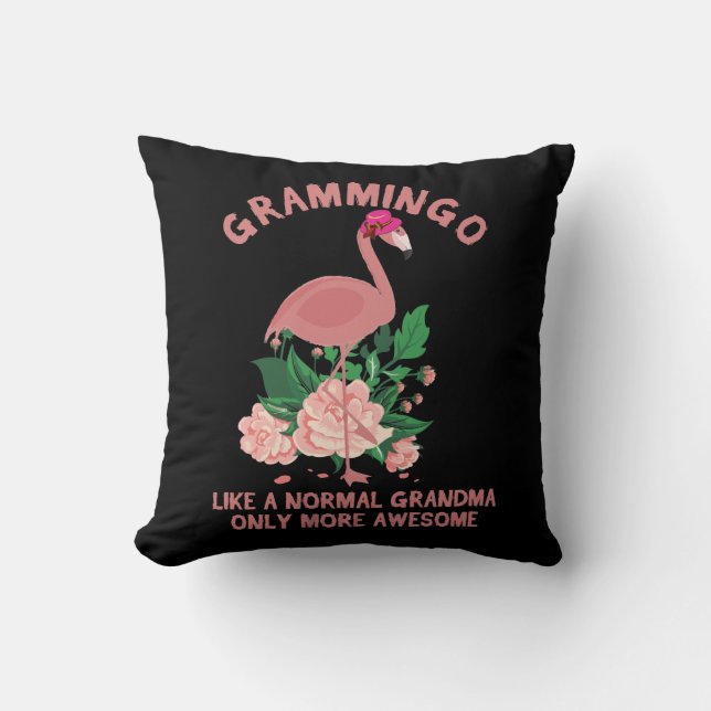 Coussin Grand-mère Flamant rose comme une grand-mère norma (Recto)