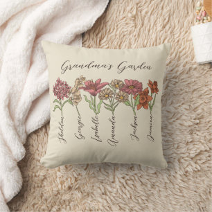 Coussin Grand-mère's Flower Garden 6 petits Nom Floral