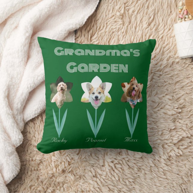 Coussin Grand-mère's Garden Personnalisé Animaux de compag (Couverture)