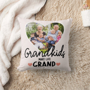 Coussin Grand-parents Cadeau Nana Papa Grand-enfant Nom ph