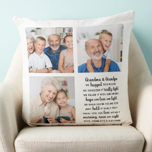 Coussin Grand-parents personnalisés Citer Collage Photo