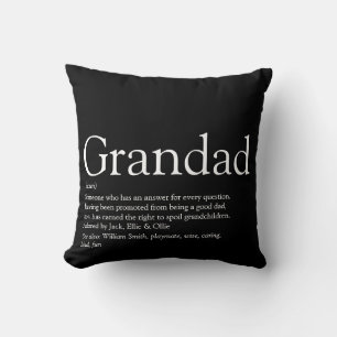 Coussin Grand-père, grand-père, Papa Définition Amusement 