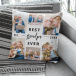 Coussin Grand-père grand-père petits-enfants Photo Collage<br><div class="desc">Célébrez le lien spécial entre grand-père et ses petits-enfants avec le "Collage photo grand-père grand-père grand-enfants" Jetez l'oreiller. Cet oreiller de lancer personnalisé présente un collage magnifiquement arrangé de photos chères, capturant des moments précieux et des souvenirs joyeux partagés avec ses petits-enfants bien-aimés. Le titre affectueux "Grand-père" est affiché en...</div>