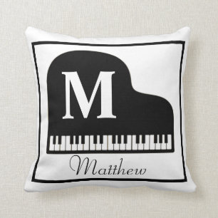 Coussin Grand Piano Monogram Pianiste Personnaliser le Car