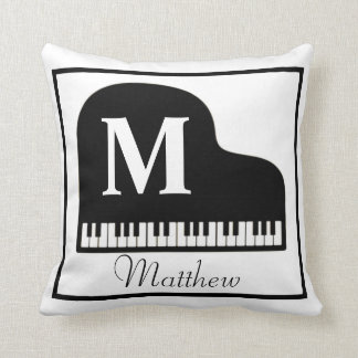 Coussin Grand Piano Monogram Pianiste Personnaliser le Car