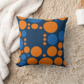Coussin Grand Pois bleu orange (Couverture)