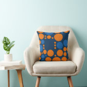 Coussin Grand Pois bleu orange (Chaise)