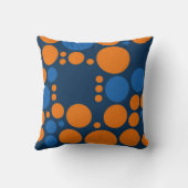 Coussin Grand Pois bleu orange (Verso)
