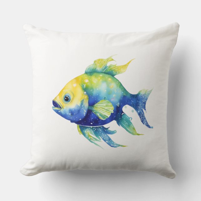 Coussin Grand poisson ombre (Recto)