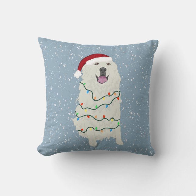 Coussin Grand Pyrenees Noël (Recto)