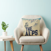 Coussin Grand Tasse à Café Ski The Alps (Chaise)