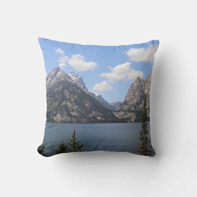 Coussin Grand Teton Mountains et Jenny Lake (Recto)