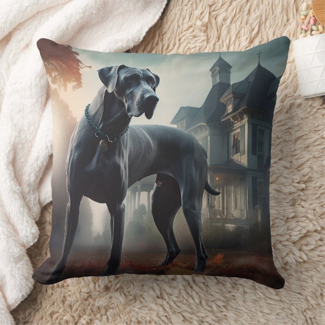 Coussin Grande Dane Halloween effrayante (Couverture)