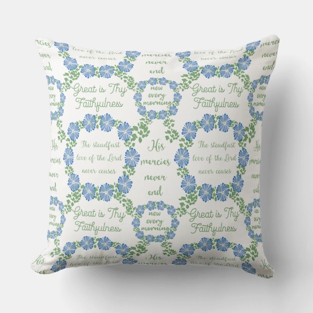 Coussin Grande est ta fidélité (Recto)