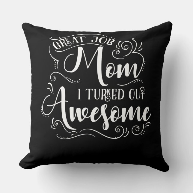 Coussin Grande maman du travail je me suis avéré (Recto)