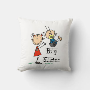 Coussin Grande Soeur avec petits cadeaux Frère