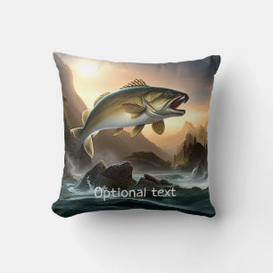 Coussin Grande truite dans les rapides