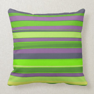 Coussin Grandes Abstraites pourpres de chaux vert
