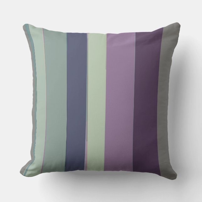 Coussin Grandes Abstraites violettes, bleues et vertes (Recto)