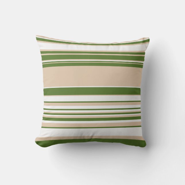 Coussin Grandes complexes - Blanc, Sable et Vert Palme (Recto)
