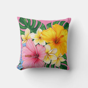 Coussin Grandes fleurs lumineuses