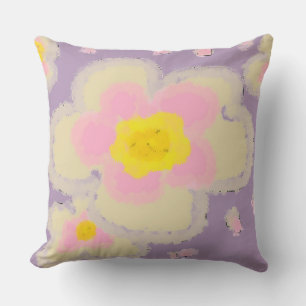 Coussin Grandes Fleurs (rose/violet)
